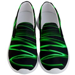 Green Light Painting Zig-zag Men s Lightweight Slip Ons by Dutashop