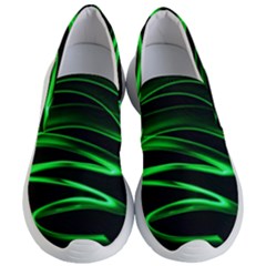 Green Light Painting Zig-zag Women s Lightweight Slip Ons by Dutashop