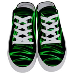 Green Light Painting Zig-zag Half Slippers by Dutashop