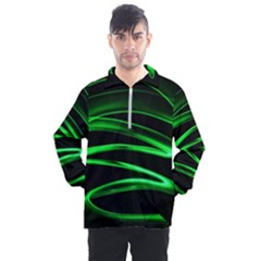 Green Light Painting Zig-zag Men s Half Zip Pullover by Dutashop