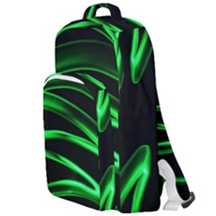 Green Light Painting Zig-zag Double Compartment Backpack