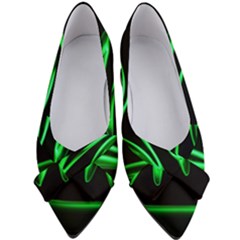 Green Light Painting Zig-zag Women s Bow Heels by Dutashop