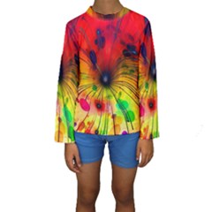 Illustrations Structure Lines Kids  Long Sleeve Swimwear by Dutashop