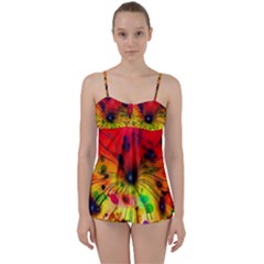 Illustrations Structure Lines Babydoll Tankini Set