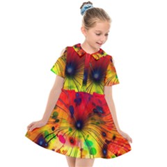 Illustrations Structure Lines Kids  Short Sleeve Shirt Dress