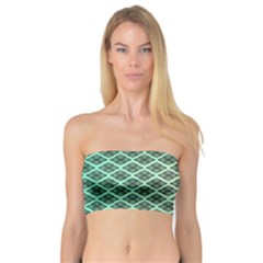 Pattern Texture Geometric Pattern Green Bandeau Top by Dutashop