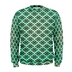 Pattern Texture Geometric Pattern Green Men s Sweatshirt by Dutashop