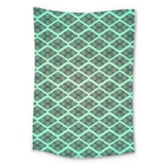 Pattern Texture Geometric Pattern Green Large Tapestry by Dutashop