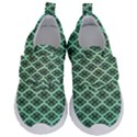 Pattern Texture Geometric Pattern Green Kids  Velcro No Lace Shoes View1