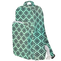 Pattern Texture Geometric Pattern Green Double Compartment Backpack