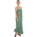 Pattern Texture Geometric Pattern Green Cami Maxi Ruffle Chiffon Dress View1