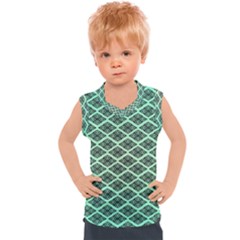 Pattern Texture Geometric Pattern Green Kids  Sport Tank Top