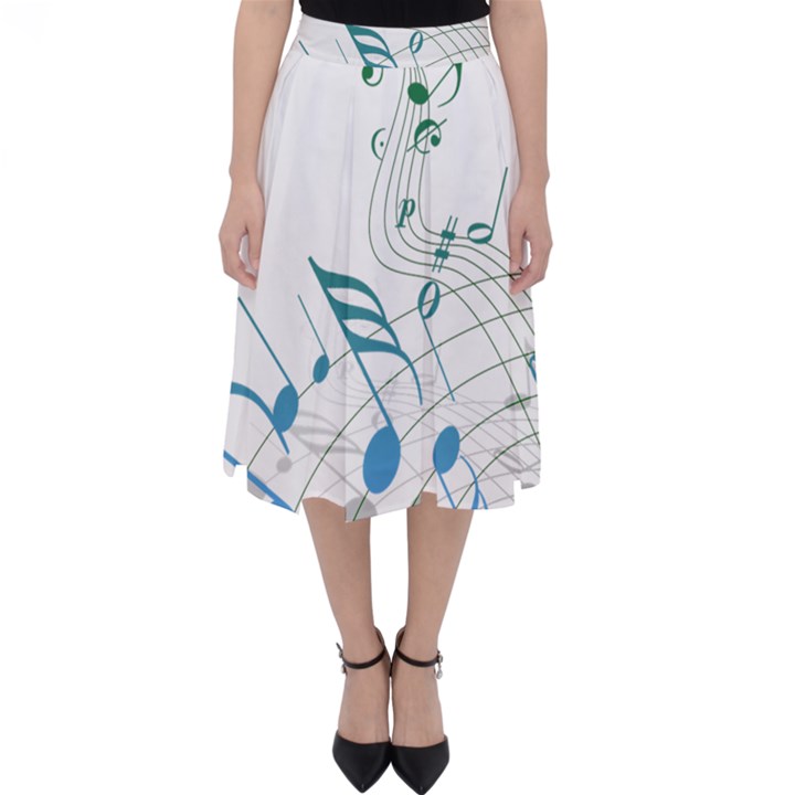 Music Notes Classic Midi Skirt