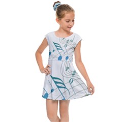 Music Notes Kids  Cap Sleeve Dress