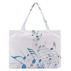 Music Notes Zipper Medium Tote Bag