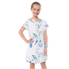 Music Notes Kids  Drop Waist Dress