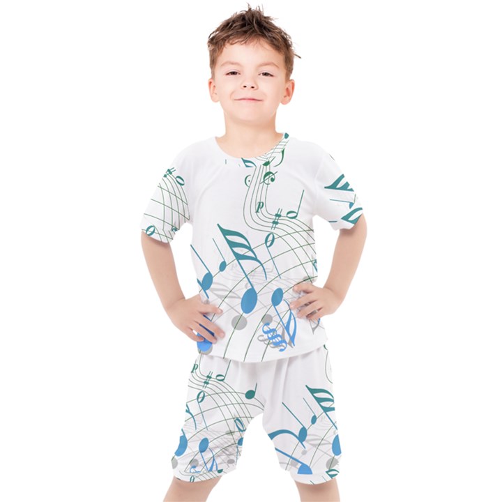 Music Notes Kids  Tee and Shorts Set