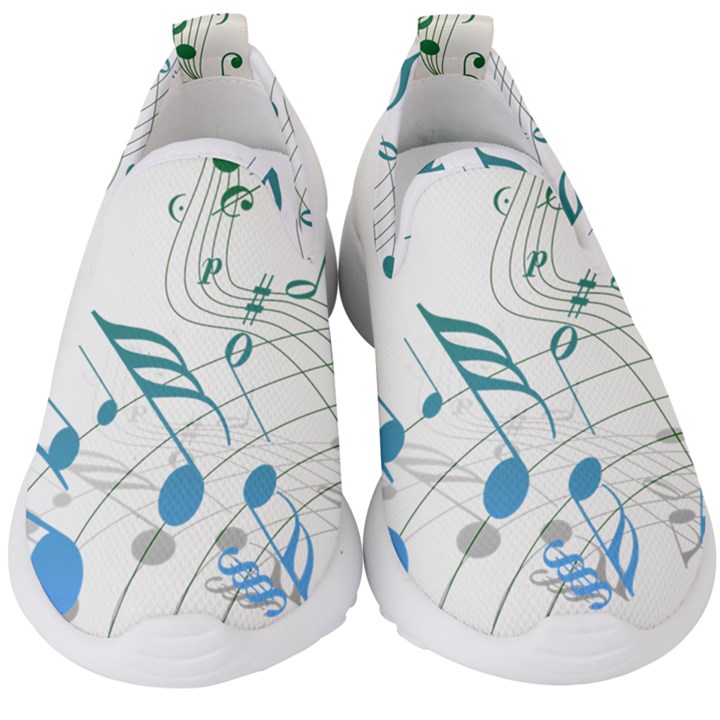 Music Notes Kids  Slip On Sneakers