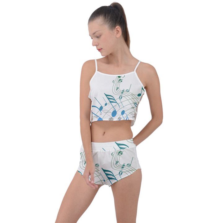 Music Notes Summer Cropped Co-Ord Set