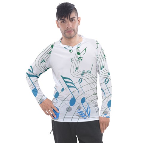 Music Notes Men s Pique Long Sleeve Tee by Dutashop