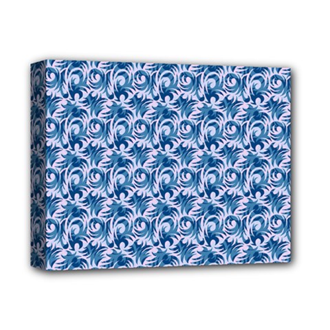 Blue Pattern Scrapbook Deluxe Canvas 14  X 11  (stretched)