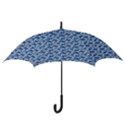 Blue Pattern Scrapbook Hook Handle Umbrellas (Medium) View3