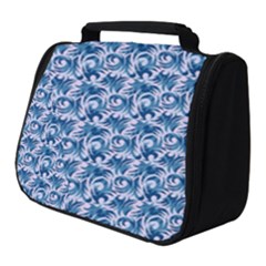 Blue Pattern Scrapbook Full Print Travel Pouch (small)