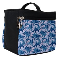 Blue Pattern Scrapbook Make Up Travel Bag (small)