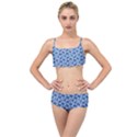 Blue Pattern Scrapbook Layered Top Bikini Set View1