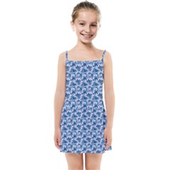 Blue Pattern Scrapbook Kids  Summer Sun Dress