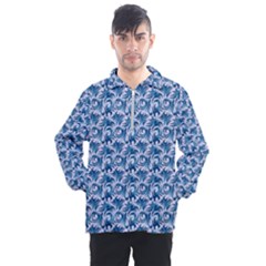 Blue Pattern Scrapbook Men s Half Zip Pullover