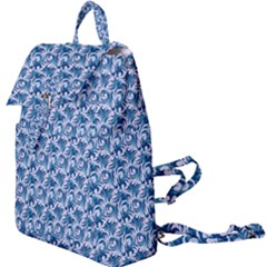 Blue Pattern Scrapbook Buckle Everyday Backpack