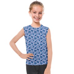 Blue Pattern Scrapbook Kids  Mesh Tank Top by Dutashop