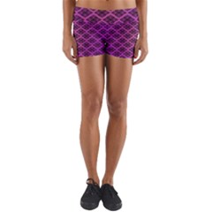 Pattern Texture Geometric Patterns Purple Yoga Shorts