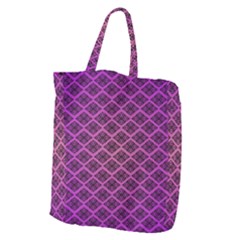 Pattern Texture Geometric Patterns Purple Giant Grocery Tote by Dutashop