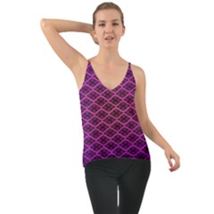 Pattern Texture Geometric Patterns Purple Chiffon Cami