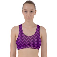 Pattern Texture Geometric Patterns Purple Back Weave Sports Bra