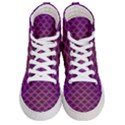 Pattern Texture Geometric Patterns Purple Women s Hi-Top Skate Sneakers View1