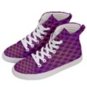 Pattern Texture Geometric Patterns Purple Women s Hi-Top Skate Sneakers View2