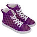 Pattern Texture Geometric Patterns Purple Women s Hi-Top Skate Sneakers View3