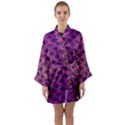 Pattern Texture Geometric Patterns Purple Long Sleeve Satin Kimono View1