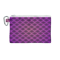 Pattern Texture Geometric Patterns Purple Canvas Cosmetic Bag (medium) by Dutashop