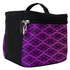 Pattern Texture Geometric Patterns Purple Make Up Travel Bag (small) by Dutashop