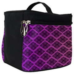 Pattern Texture Geometric Patterns Purple Make Up Travel Bag (big)