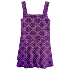 Pattern Texture Geometric Patterns Purple Kids  Layered Skirt Swimsuit