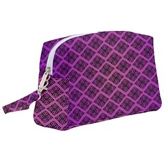 Pattern Texture Geometric Patterns Purple Wristlet Pouch Bag (large) by Dutashop