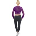 Pattern Texture Geometric Patterns Purple Long Sleeve Cropped Velvet Jacket View2