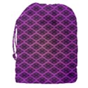 Pattern Texture Geometric Patterns Purple Drawstring Pouch (3XL) View2