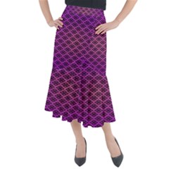 Pattern Texture Geometric Patterns Purple Midi Mermaid Skirt