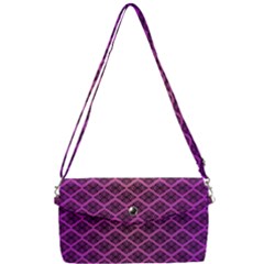 Pattern Texture Geometric Patterns Purple Removable Strap Clutch Bag by Dutashop